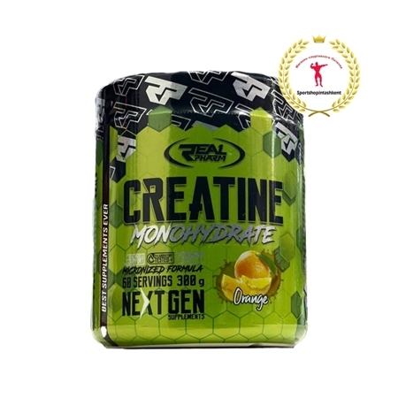 Real Pharm Creatine Monohydrate Orange 300 г — Креатин Моногидрат с Вкусом Апельсина для Интенсивных Тренировок